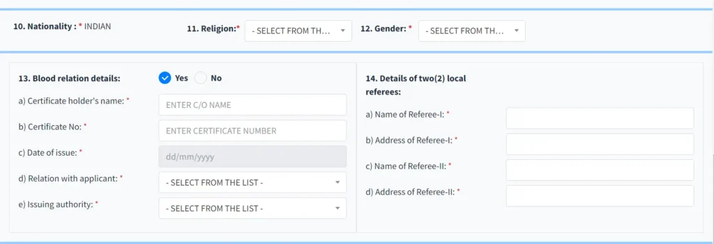 West Bengal Caste Certificate Form PDF 3