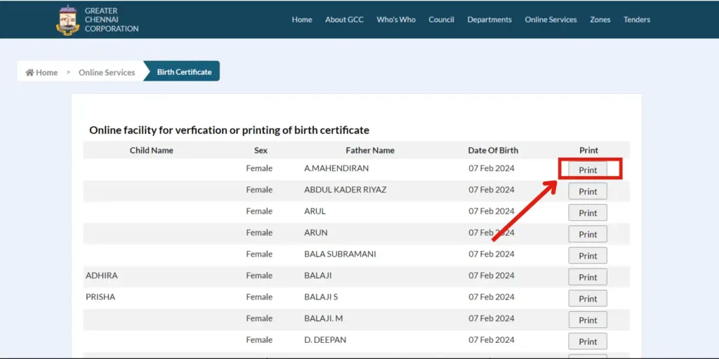 Tamil Nadu Birth Certificate Download 5