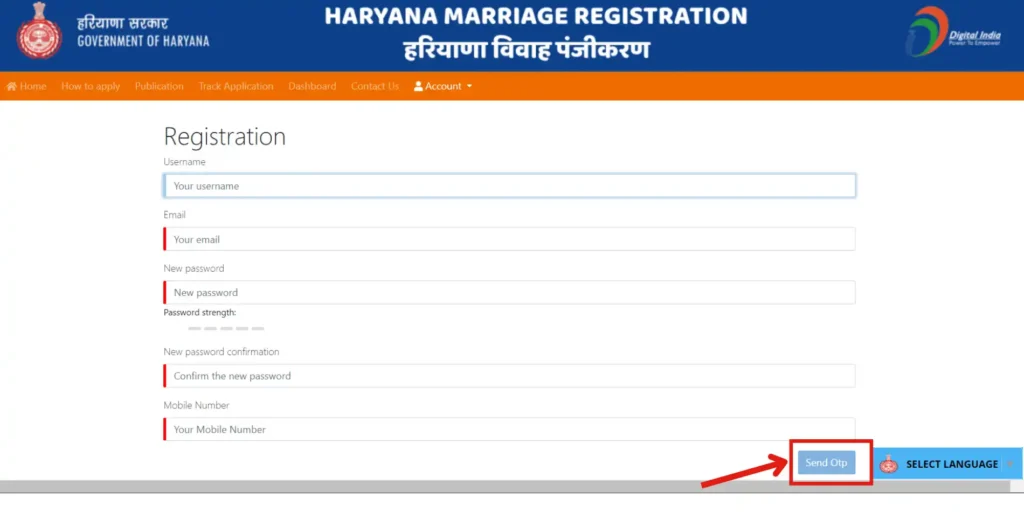 Apply for Marriage Certificate Haryana 2
