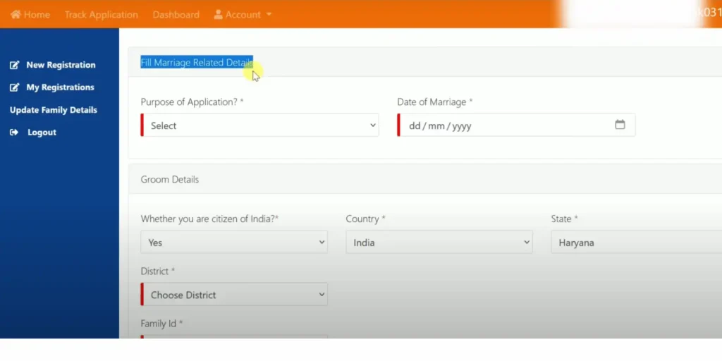 Apply for Marriage Certificate Haryana 4