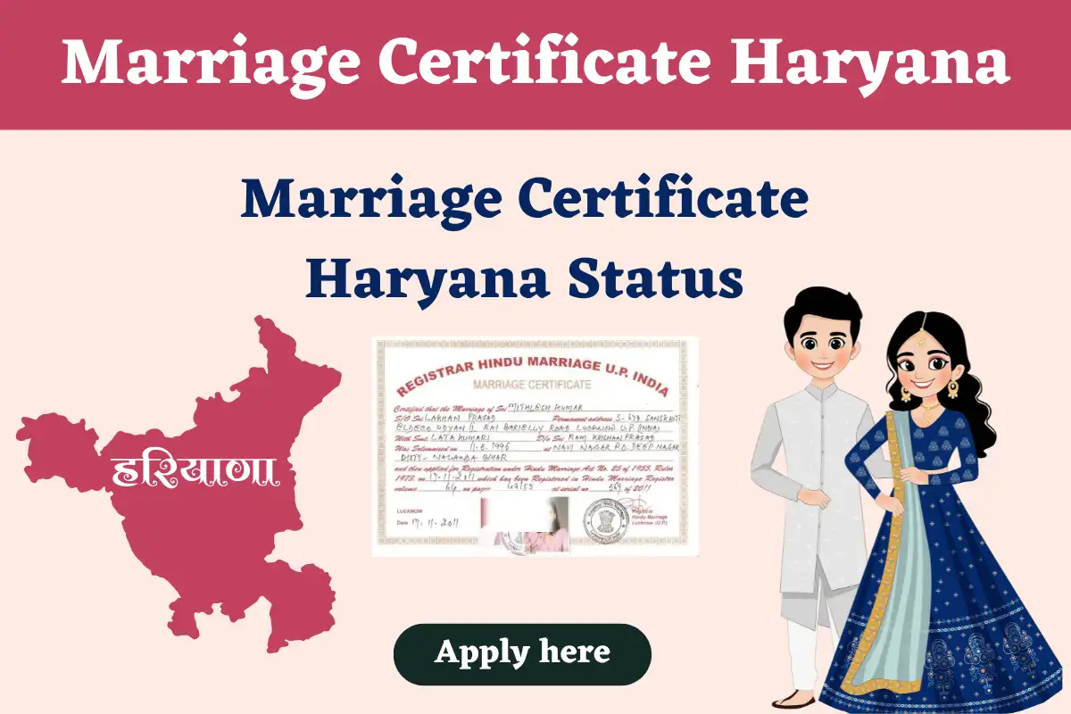 Marriage certificate Haryana: Application, Status & Download - My ...