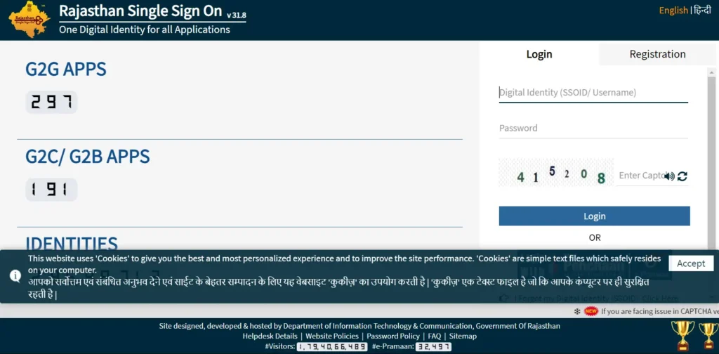 SSO Portal Loging Page